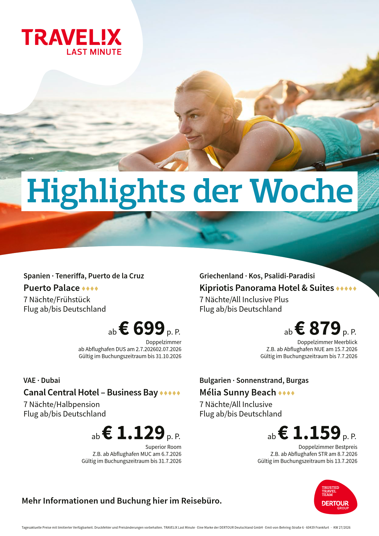 DERTOUR Highlights der Woche